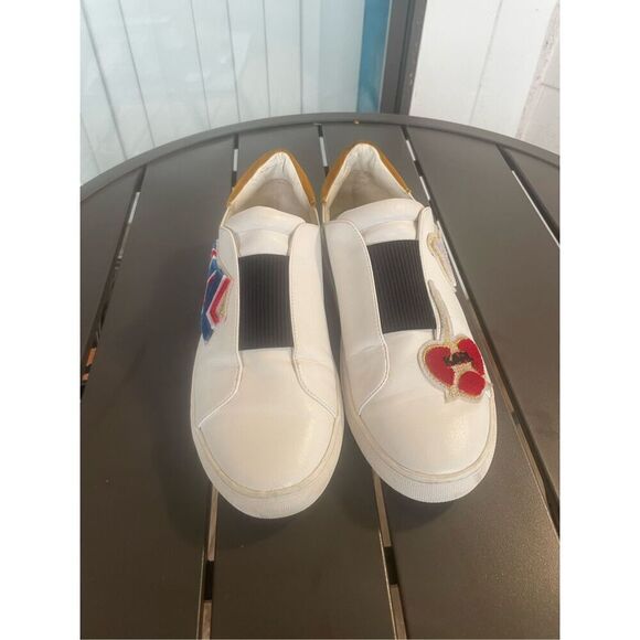 Karl Lagerfeld Paris Graphic Slip on Sneakers White Size 8 M - Picture 10 of 12